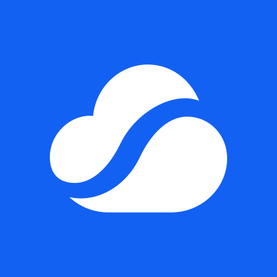 SuparCloud avatar on blue background